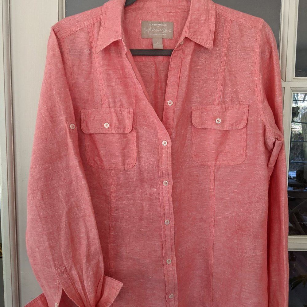 Banana Republic Linen/Cotton shirt L